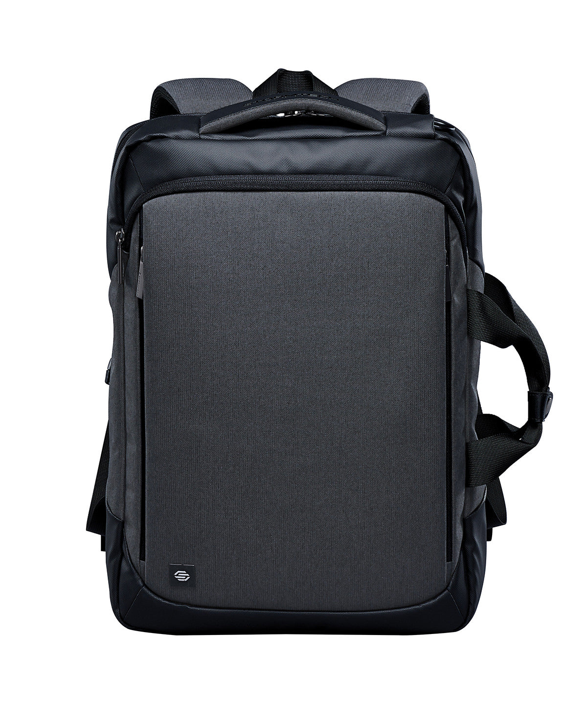Stormtech Road Warrior computer pack in Graphite/Black, front view