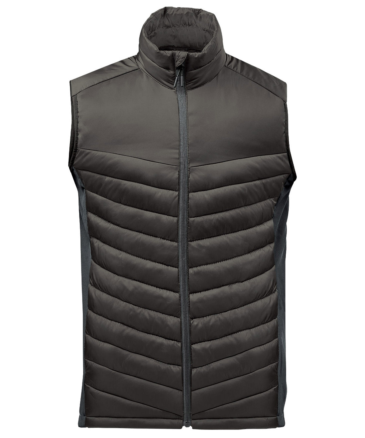 Stormtech Montserrat thermal vest in Black/Granite, front view