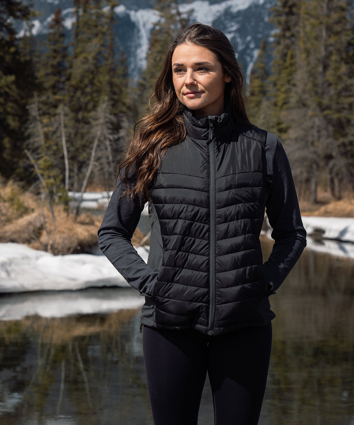 Stormtech Women’s Montserrat thermal vest, lifestyle photo