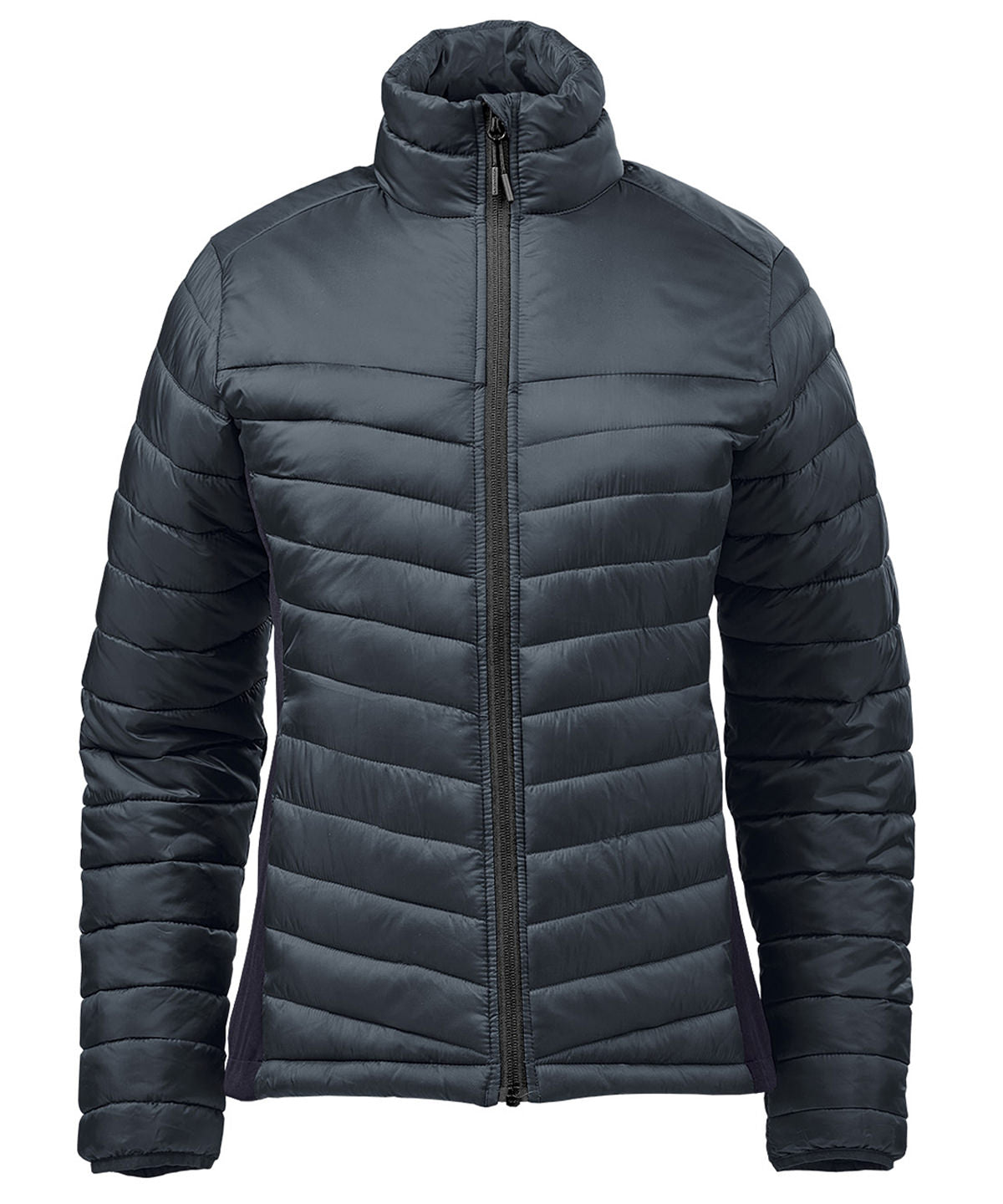 Stormtech Women’s Montserrat thermal jacket in Indigo/Midnight, front view