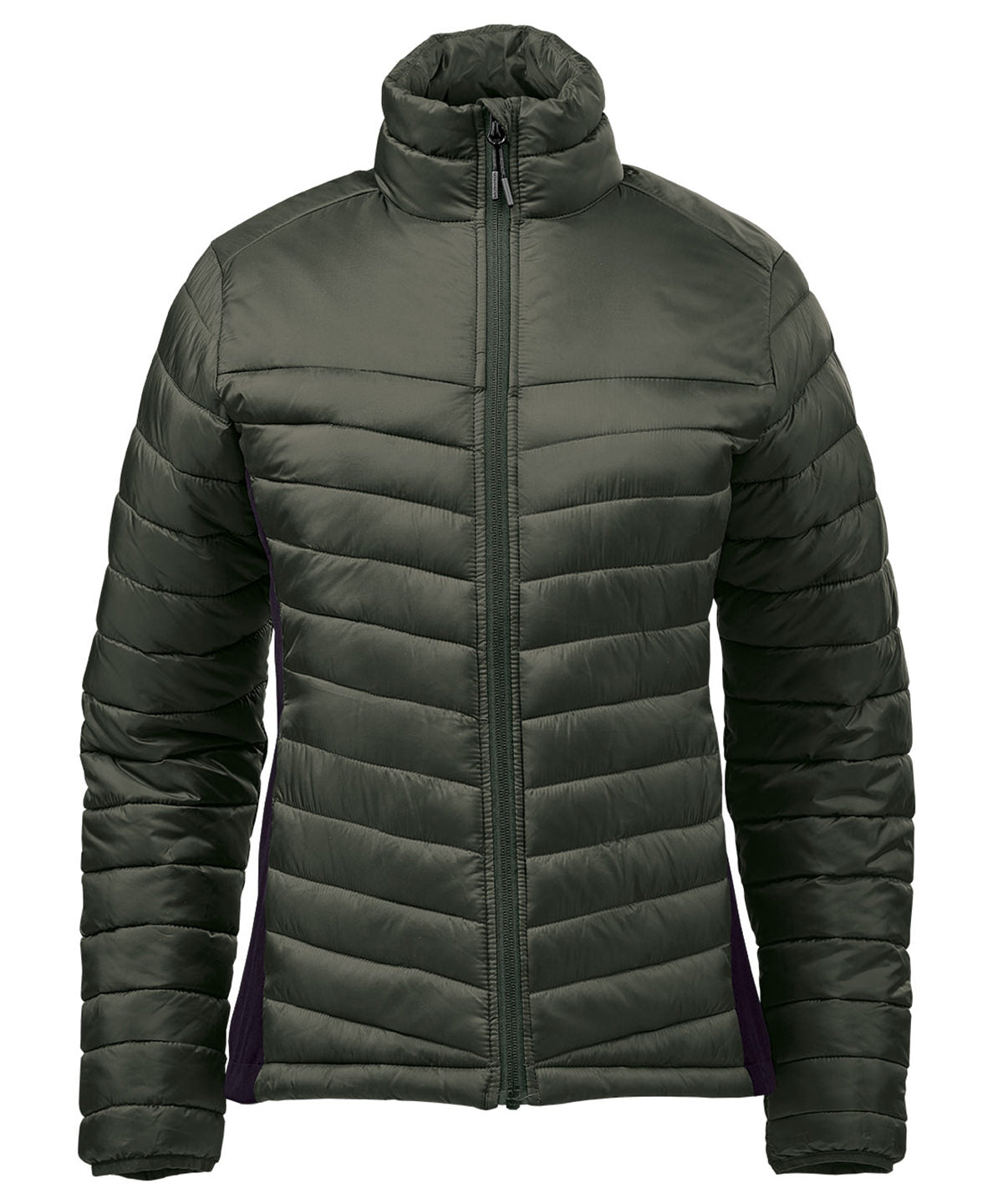 Stormtech Women’s Montserrat thermal jacket in Spruce/Mallard, front view