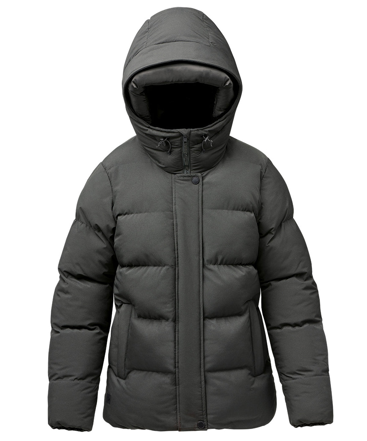 Stormtech Women’s Explorer thermal jacket in Granite, front view