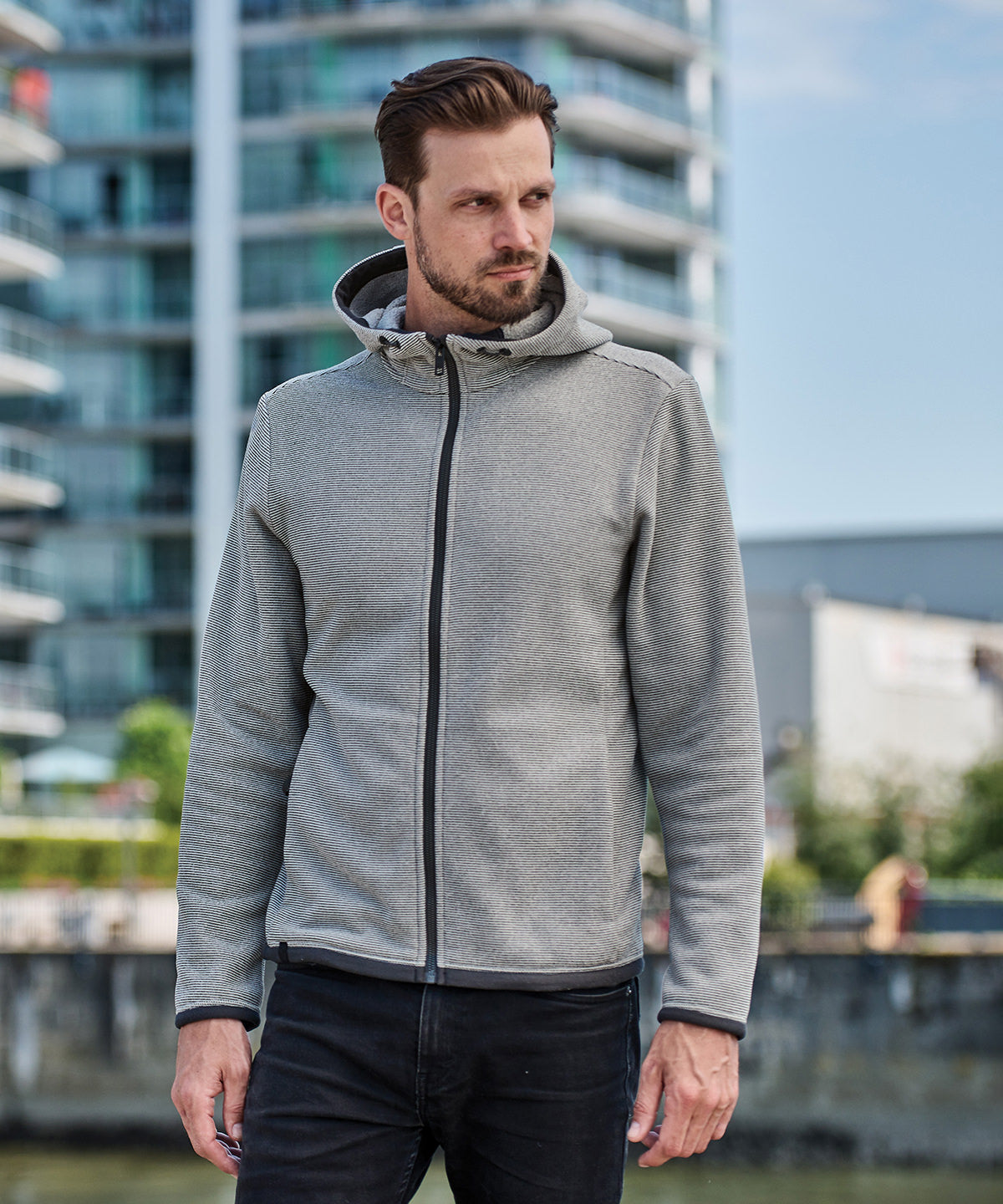 Stormtech Medusa fleece hoodie, lifestyle photo