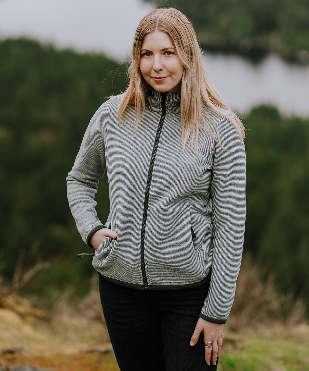 Stormtech Women’s Medusa fleece hoodie, lifestyle photo
