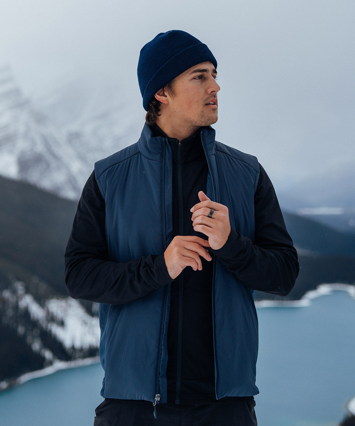 Stormtech Cascadia thermal vest, lifestyle photo