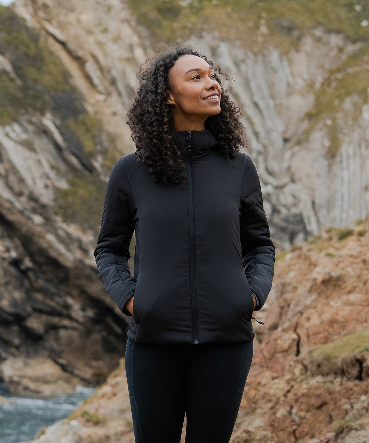 Stormtech Women’s Cascadia thermal jacket, lifestyle photo
