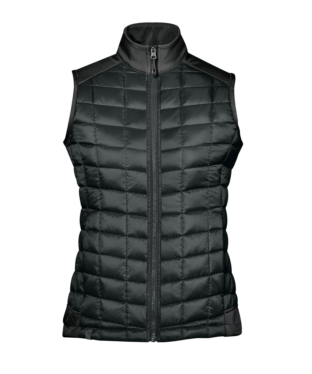 Stormtech Women’s Appalachian thermal softshell vest in Black, front view