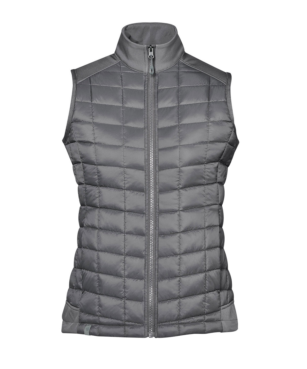 Stormtech Women’s Appalachian thermal softshell vest in Granite, front view