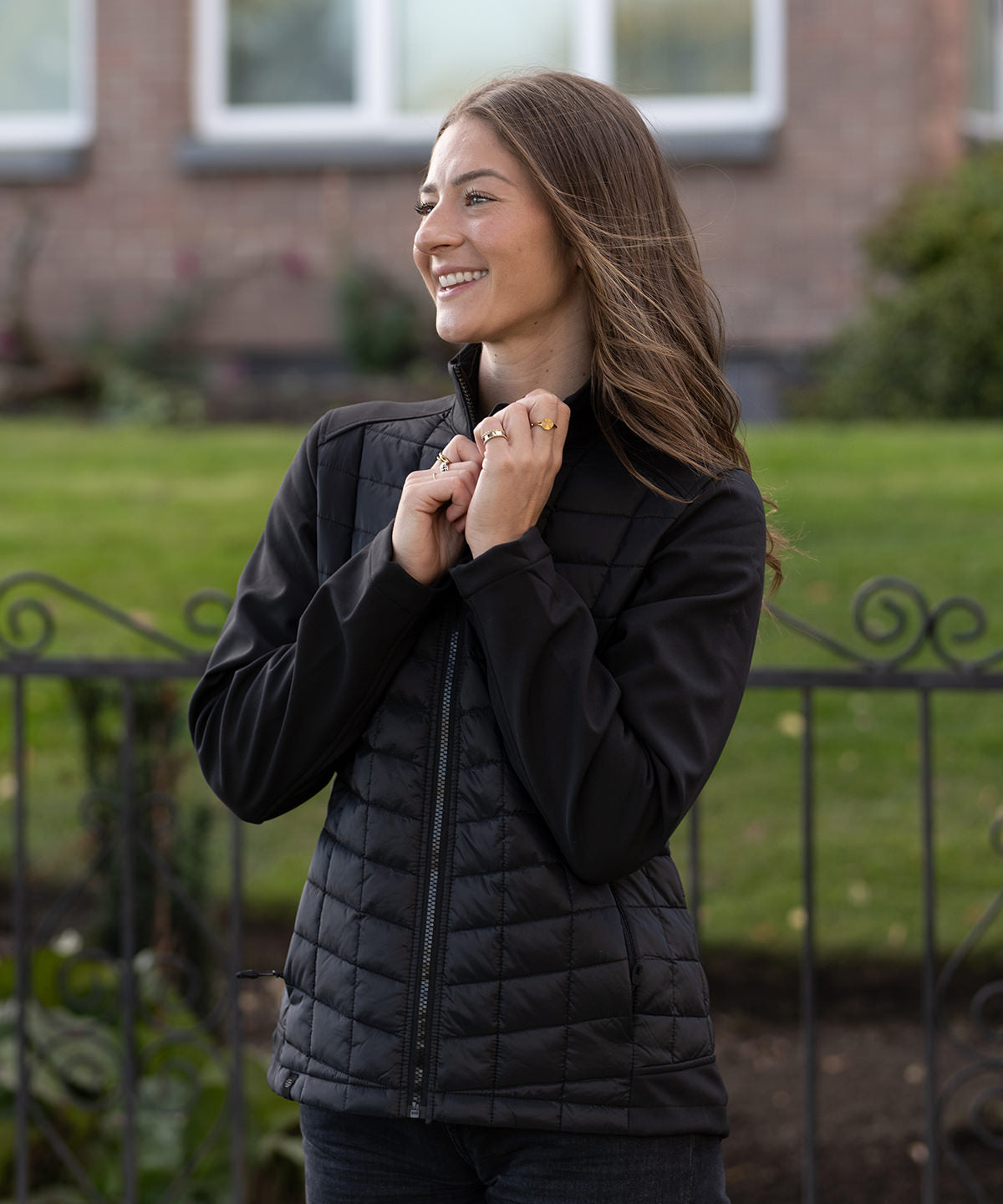 Stormtech Women’s Appalachian thermal softshell jacket, lifestyle photo