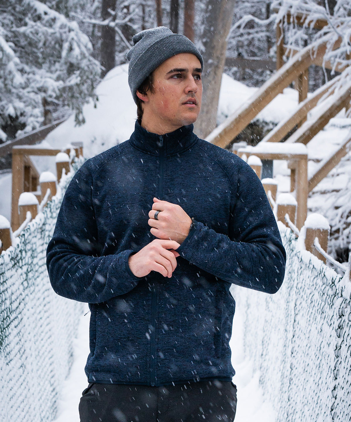 Stormtech Yosemite full-zip fleece jacket, lifestyle photo