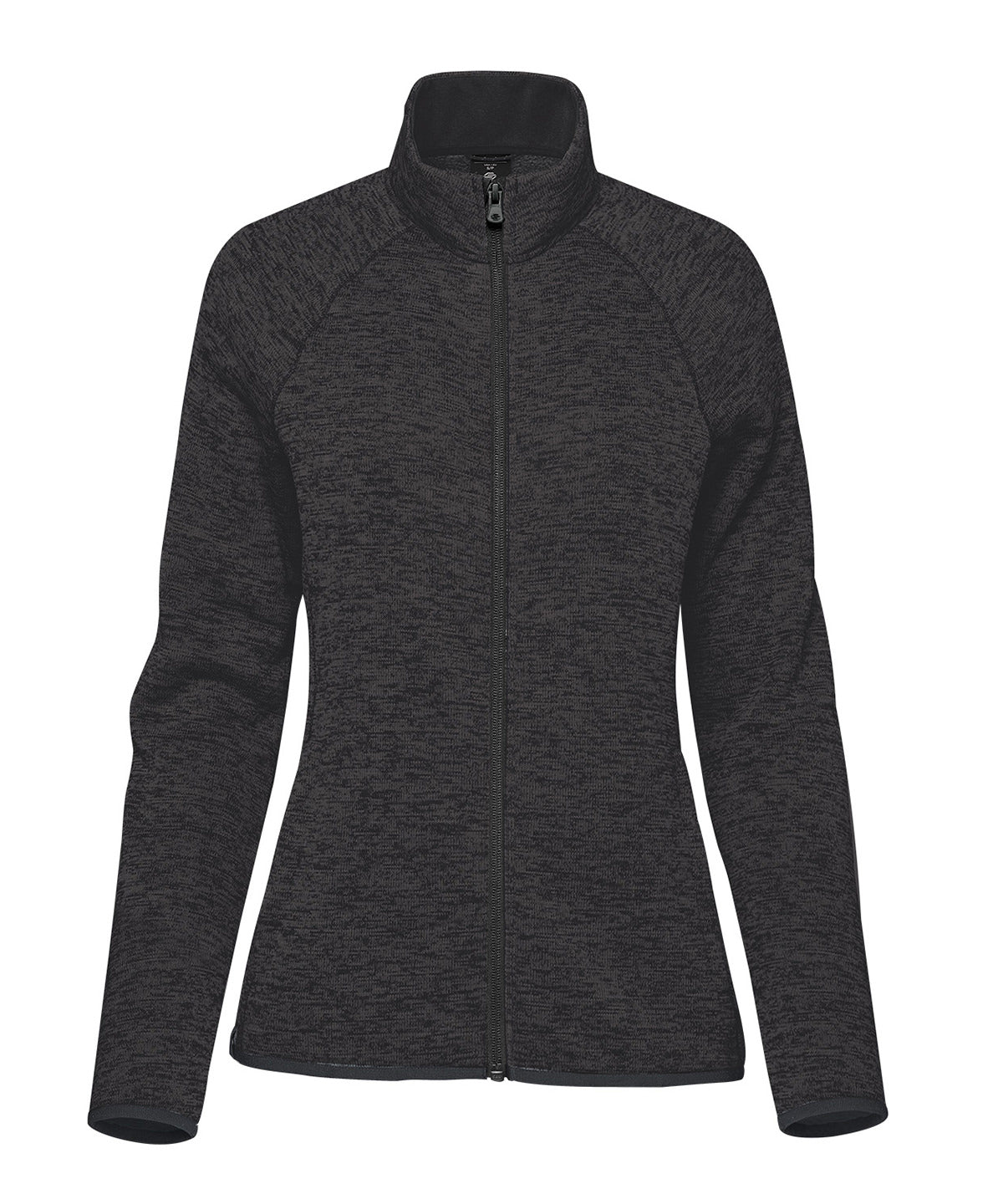 Stormtech Women’s Yosemite full-zip fleece jacket in Black Heather, front view