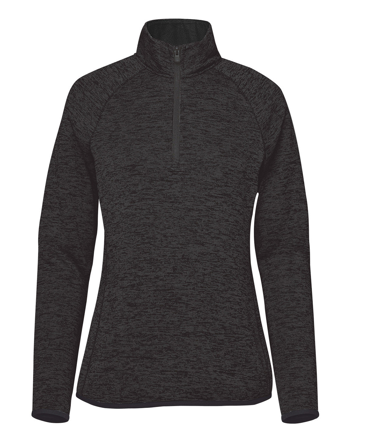 Stormtech Women’s Yosemite ½-zip pullover in Black Heather, front view