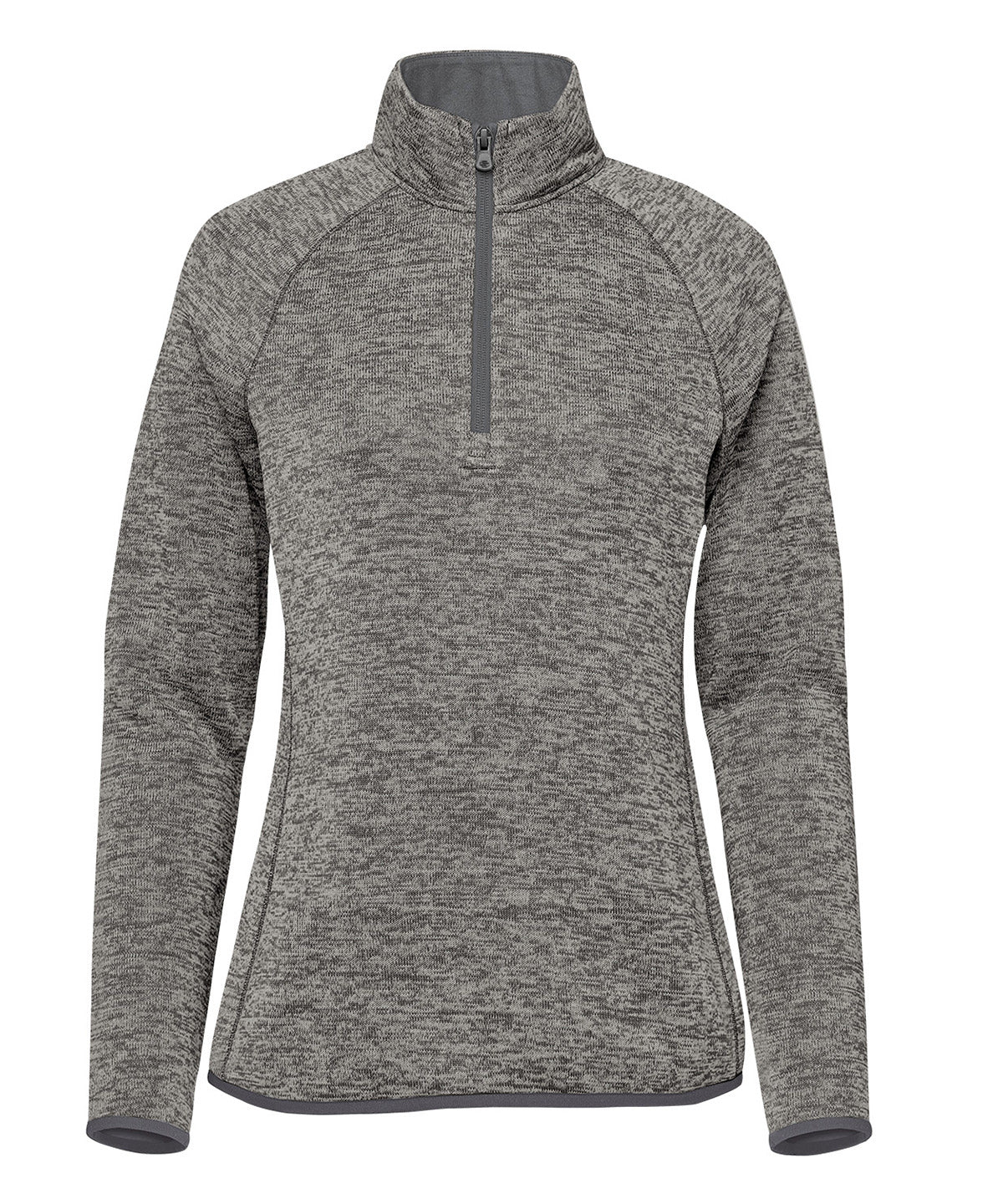 Stormtech Women’s Yosemite ½-zip pullover in Granite Heather, front view