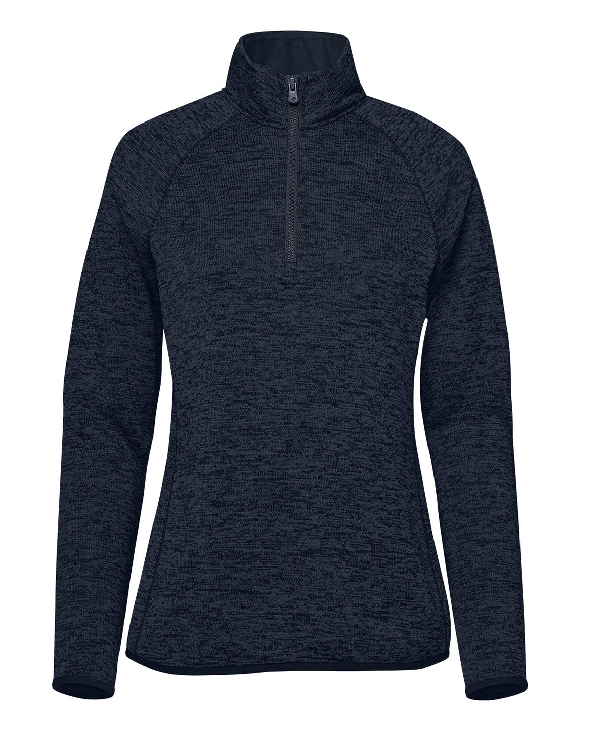 Stormtech Women’s Yosemite ½-zip pullover in Navy Heather, front view