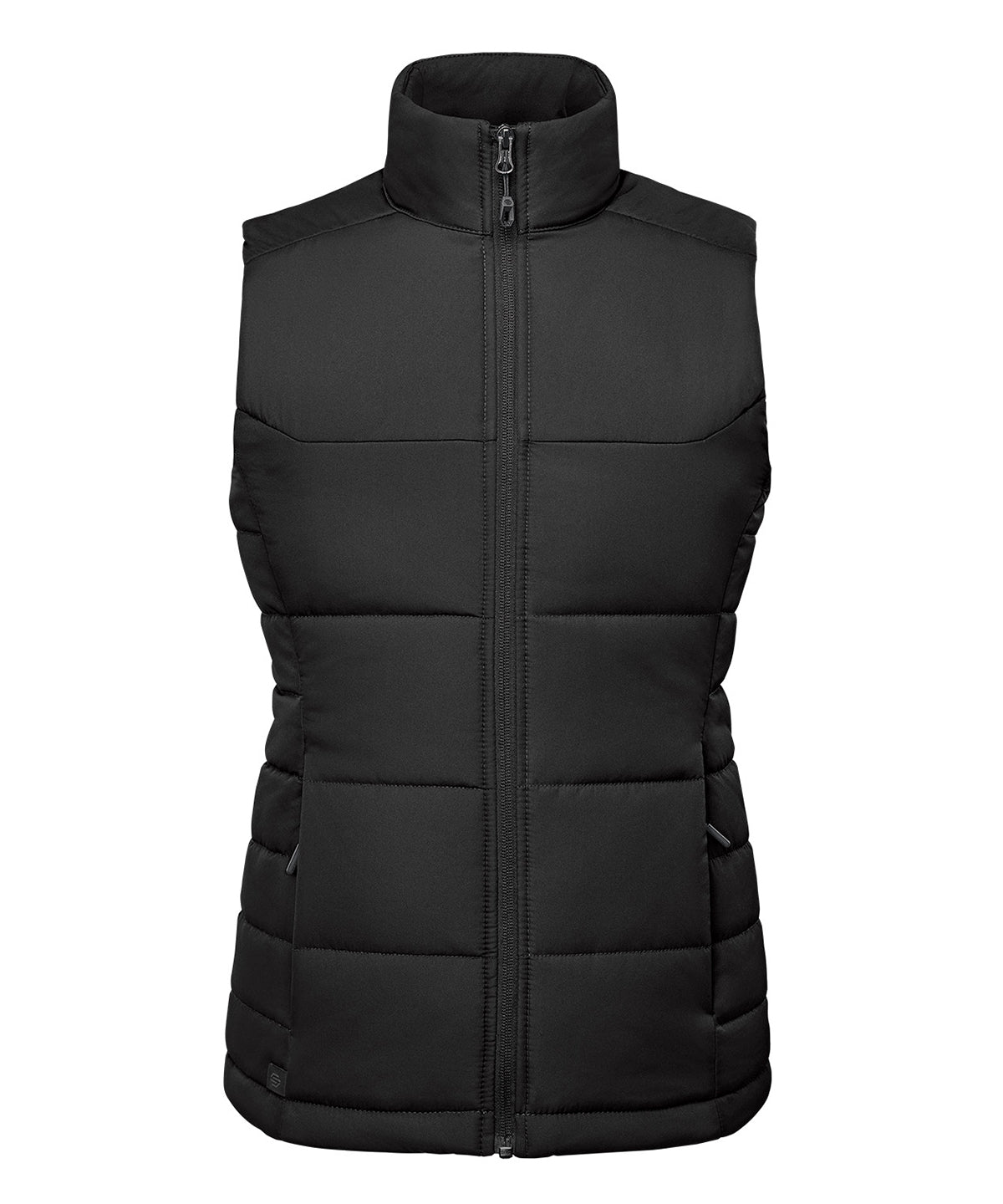 Stormtech Women’s Sierra thermal vest in Black, front view