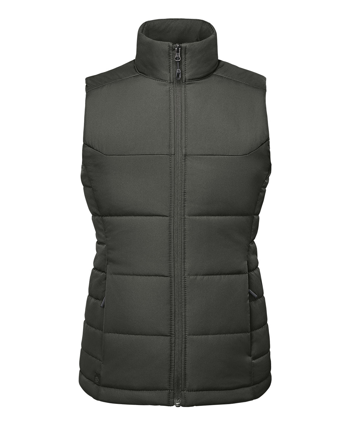 Stormtech Women’s Sierra thermal vest in Granite, front view