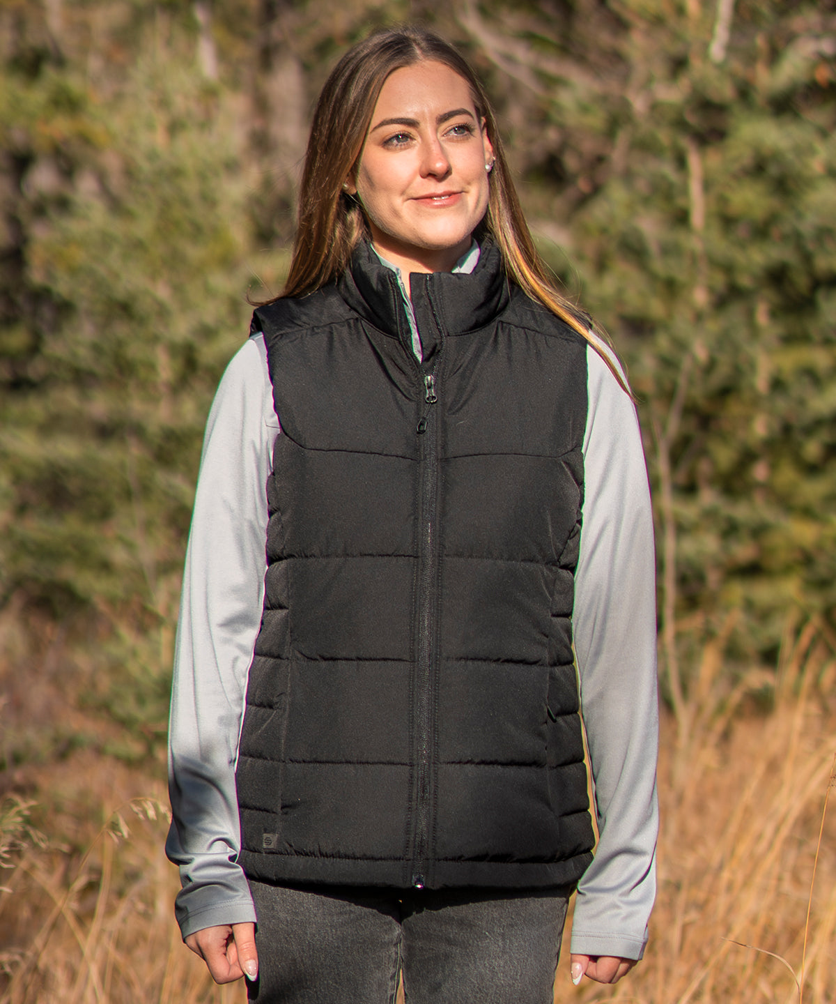 Stormtech Women’s Sierra thermal vest, lifestyle photo