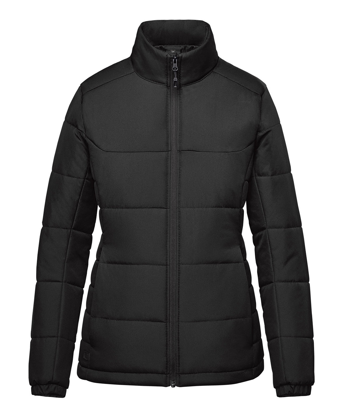 Stormtech Women’s Sierra thermal jacket in Black, front view