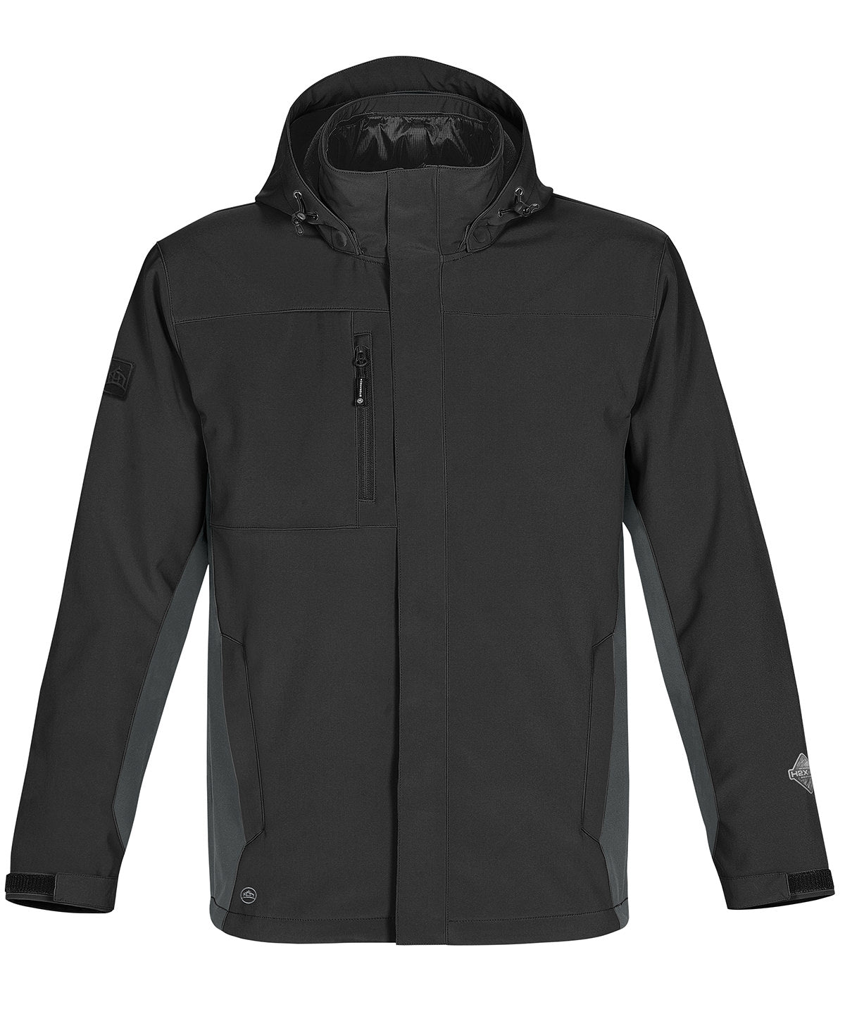 Stormtech Atmosphere 3-in-1 jacket in Black/Granite, lifestyle photo