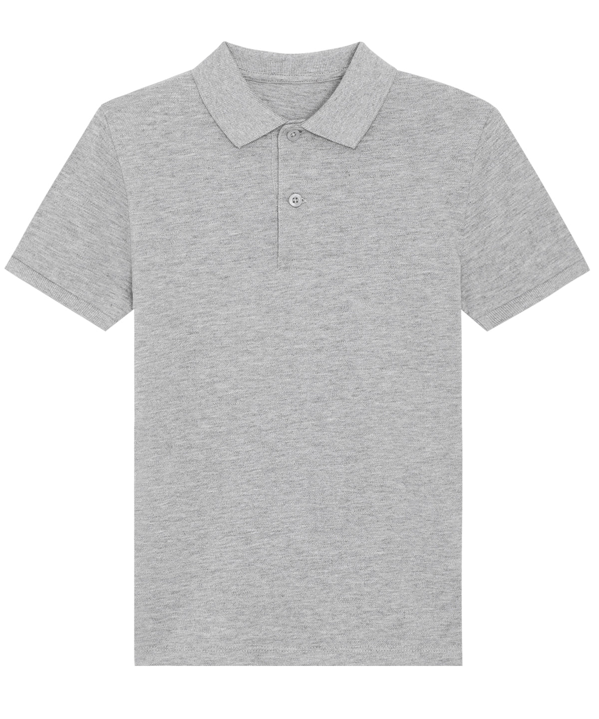 Stanley/Stella Mini sprinter kids polo in Heather Grey, front view