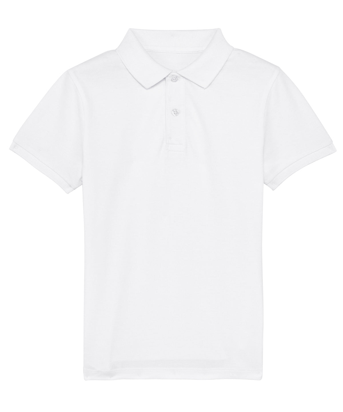 Stanley/Stella Mini sprinter kids polo in White, front view