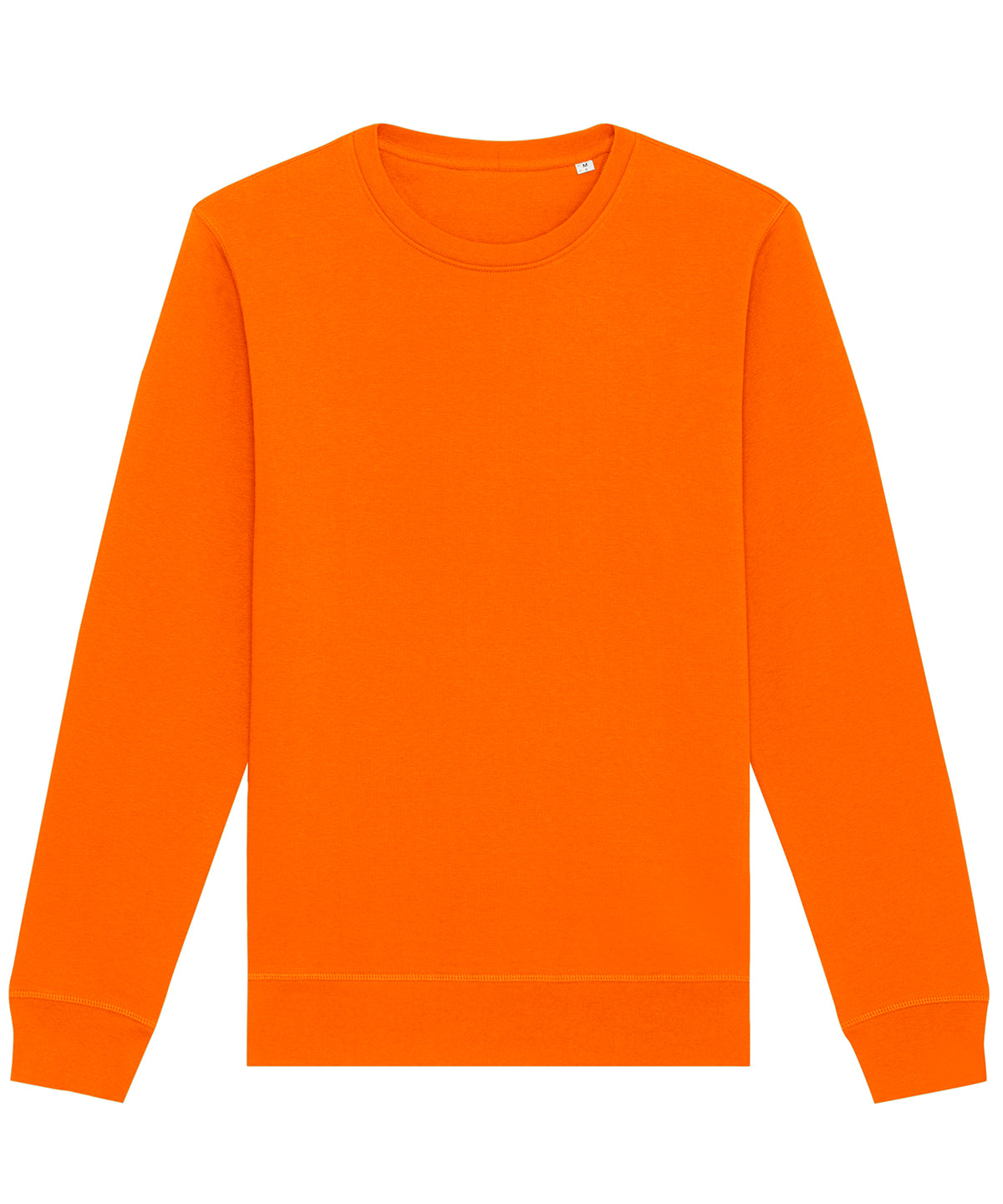 Stanley/Stella Roller unisex crew neck sweatshirt in Bright Orange, front view