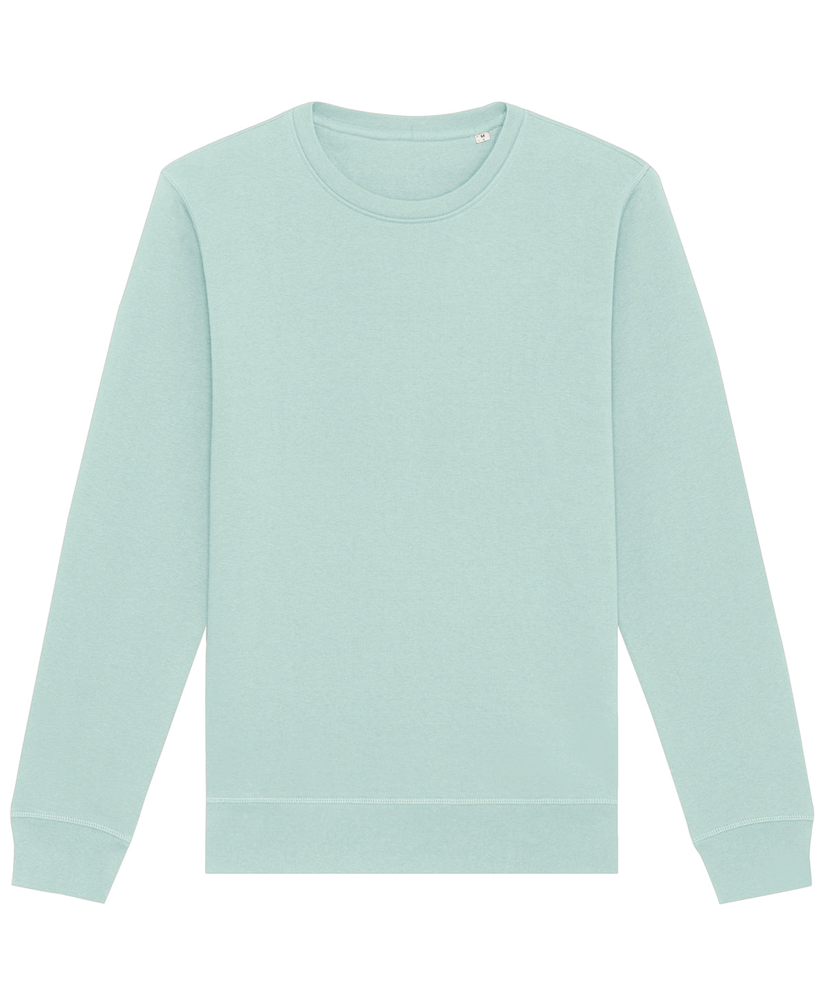 Stanley/Stella Roller unisex crew neck sweatshirt in Caribbean Blue, front view