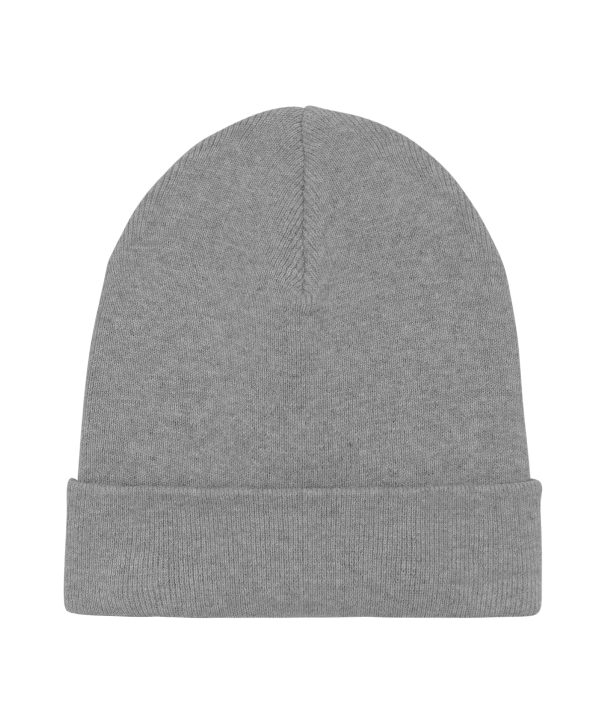 Stanley/Stella Rib beanie in unisex fit in Mid Heather Grey, front view
