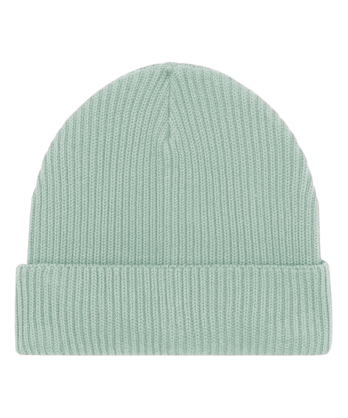Stanley/Stella Fisherman beanie in unisex fit in Aloe, front view