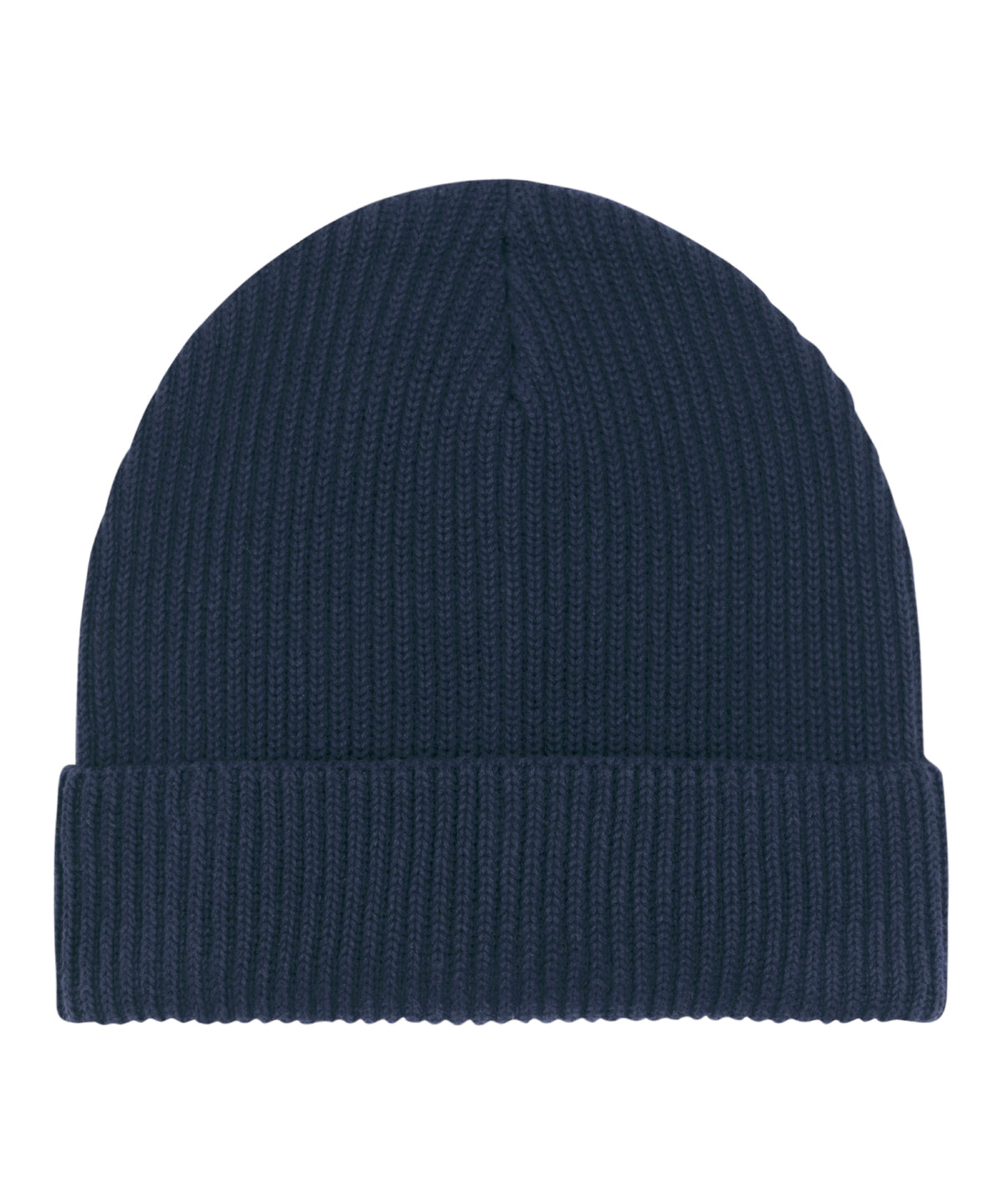Stanley/Stella Fisherman beanie in unisex fit in French Navy, front view