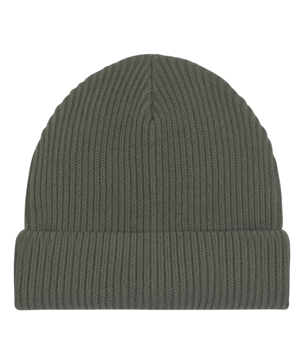 Stanley/Stella Fisherman beanie in unisex fit in Khaki, front view