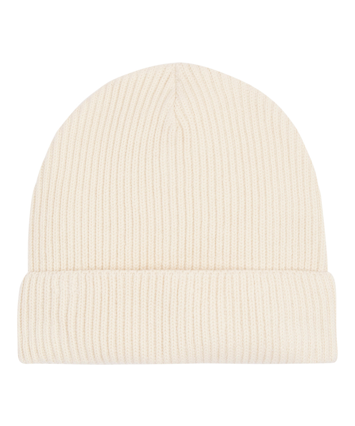 Stanley/Stella Fisherman beanie in unisex fit in Natural, front view