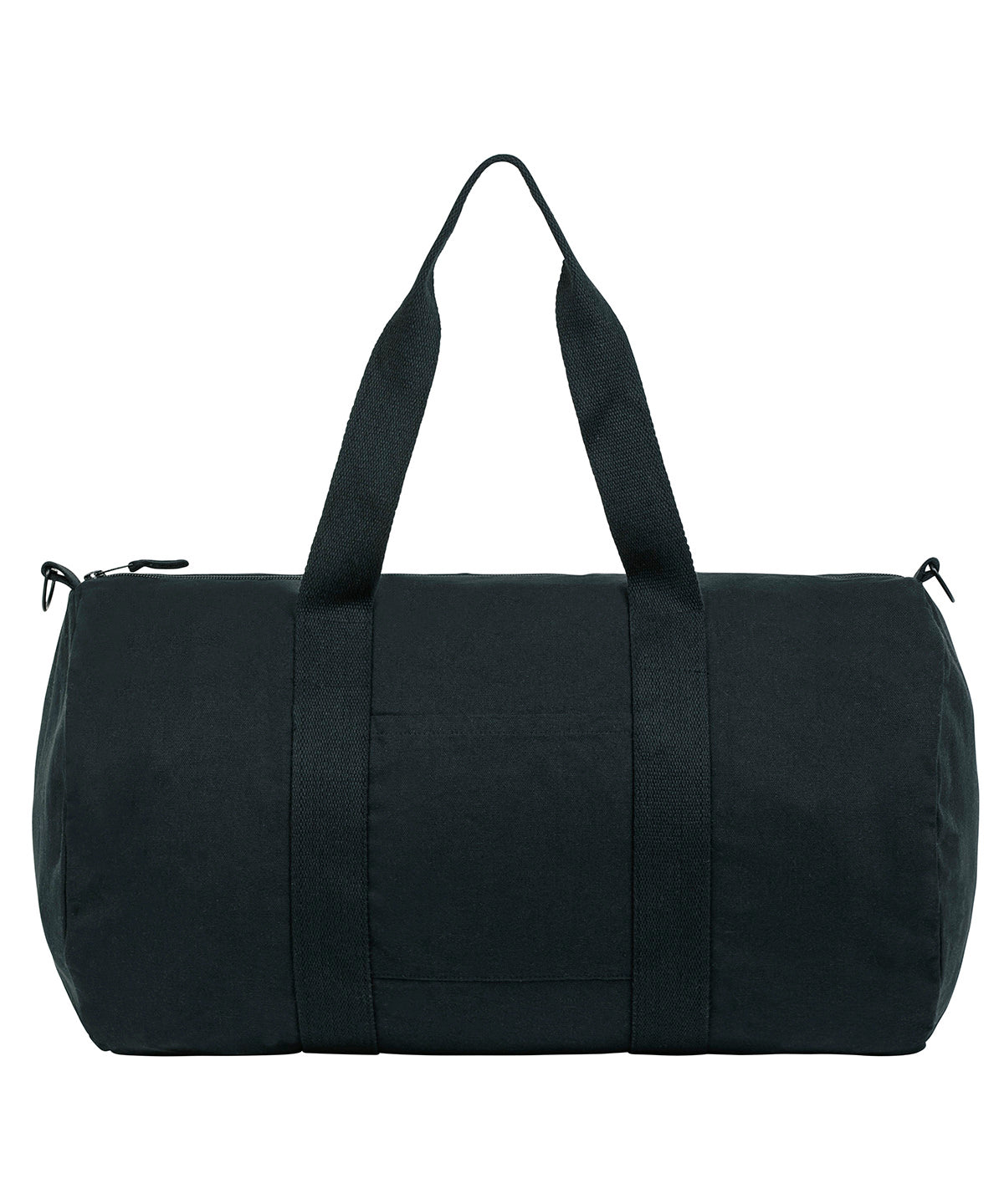 Stanley/Stella Duffle bag with canvas fabric in Black, front view