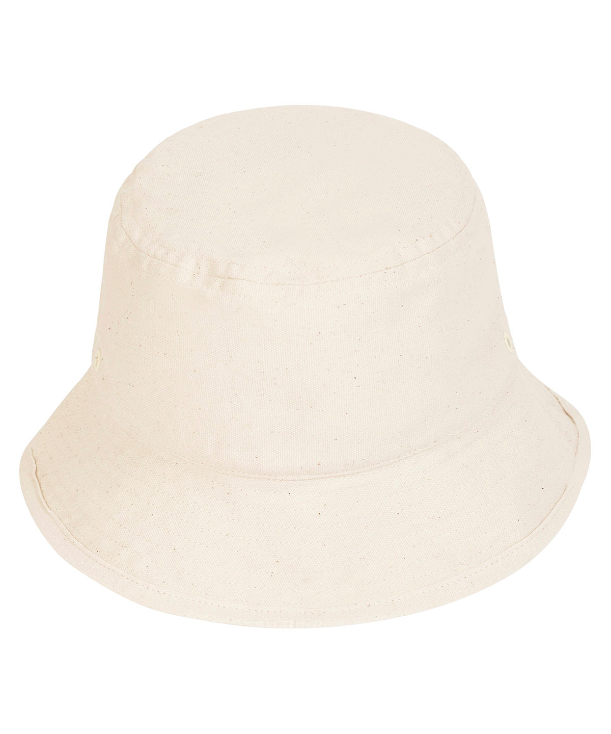 Stanley/Stella Bucket hat with metal eyelets in Natural, front view