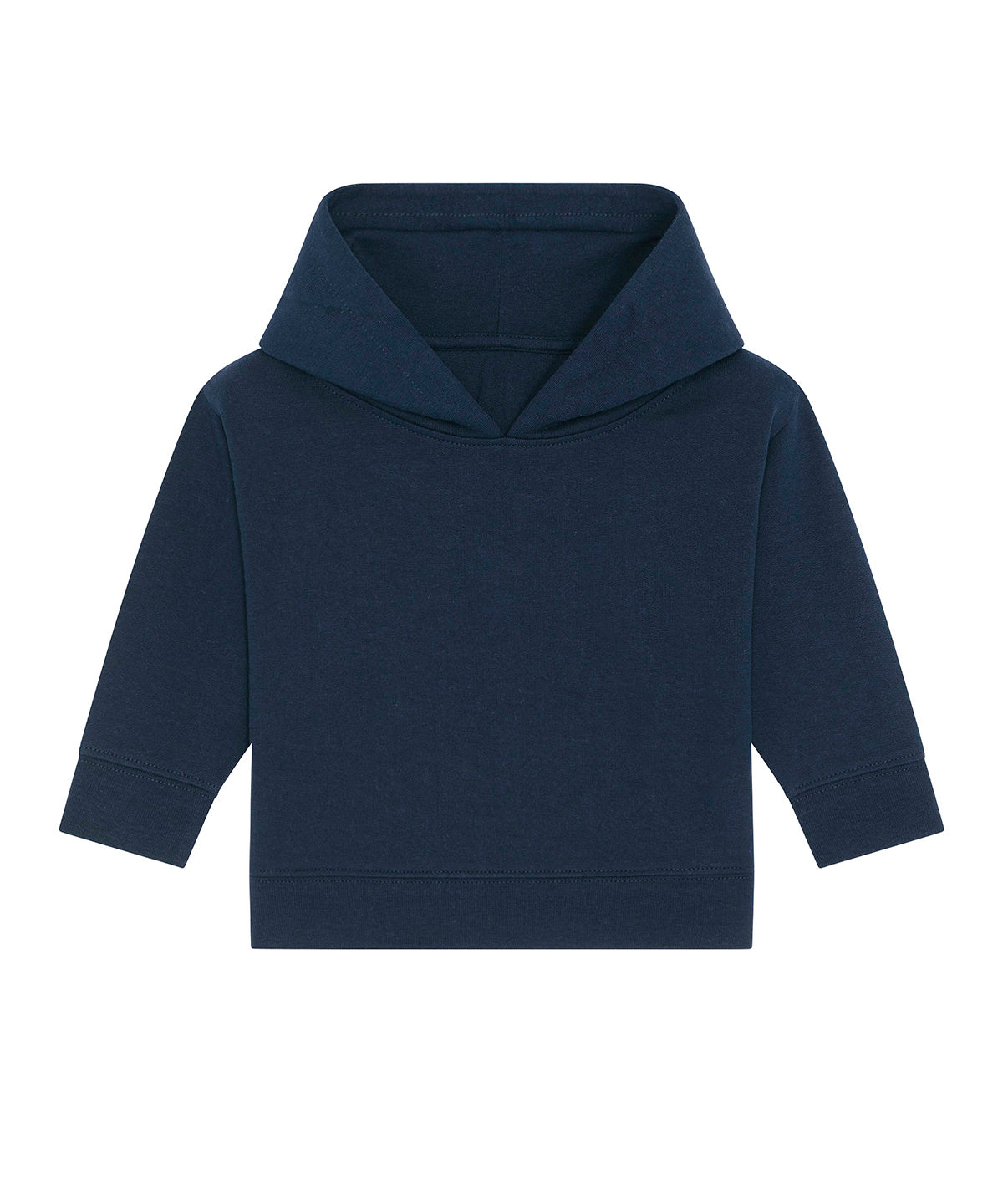 Stanley/Stella Baby Cruiser hooded sweatshirt in French Navy, front view