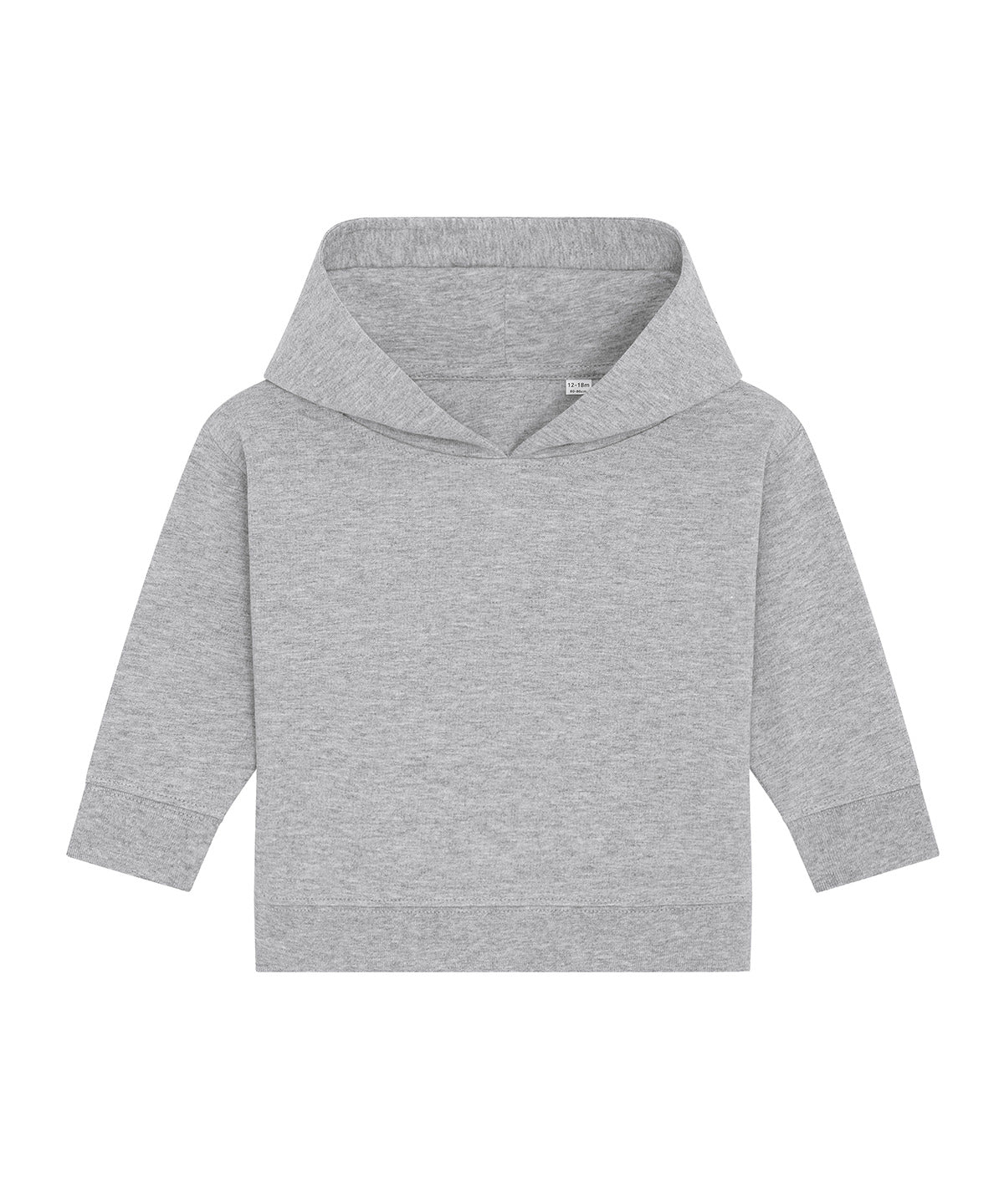 Stanley/Stella Baby Cruiser hooded sweatshirt in Heather Grey, front view