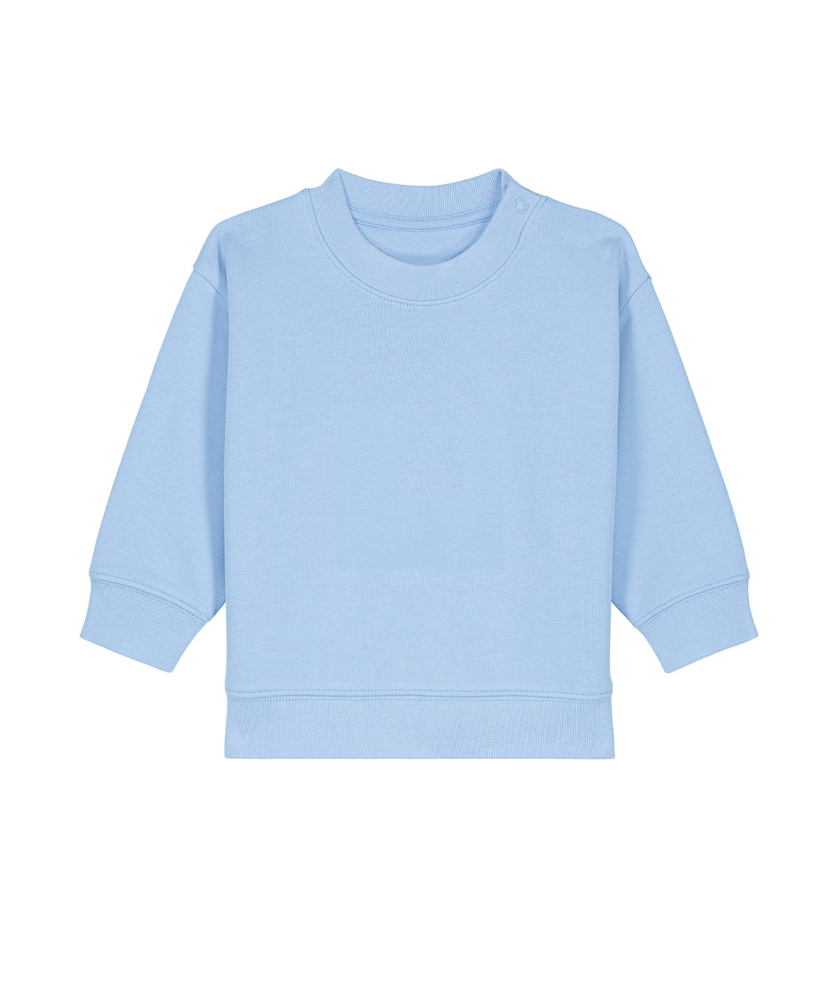 Stanley/Stella Baby Changer terry crew neck sweatshirt in Blue Soul, front view