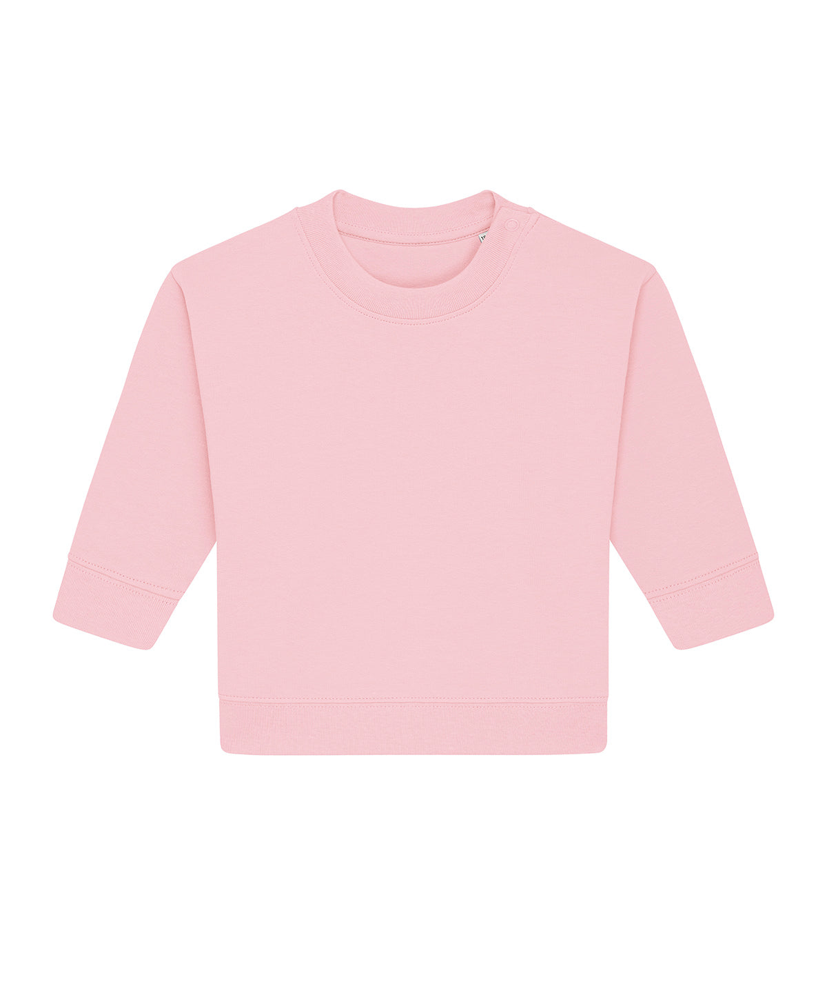 Stanley/Stella Baby Changer terry crew neck sweatshirt in Cotton Pink, front view