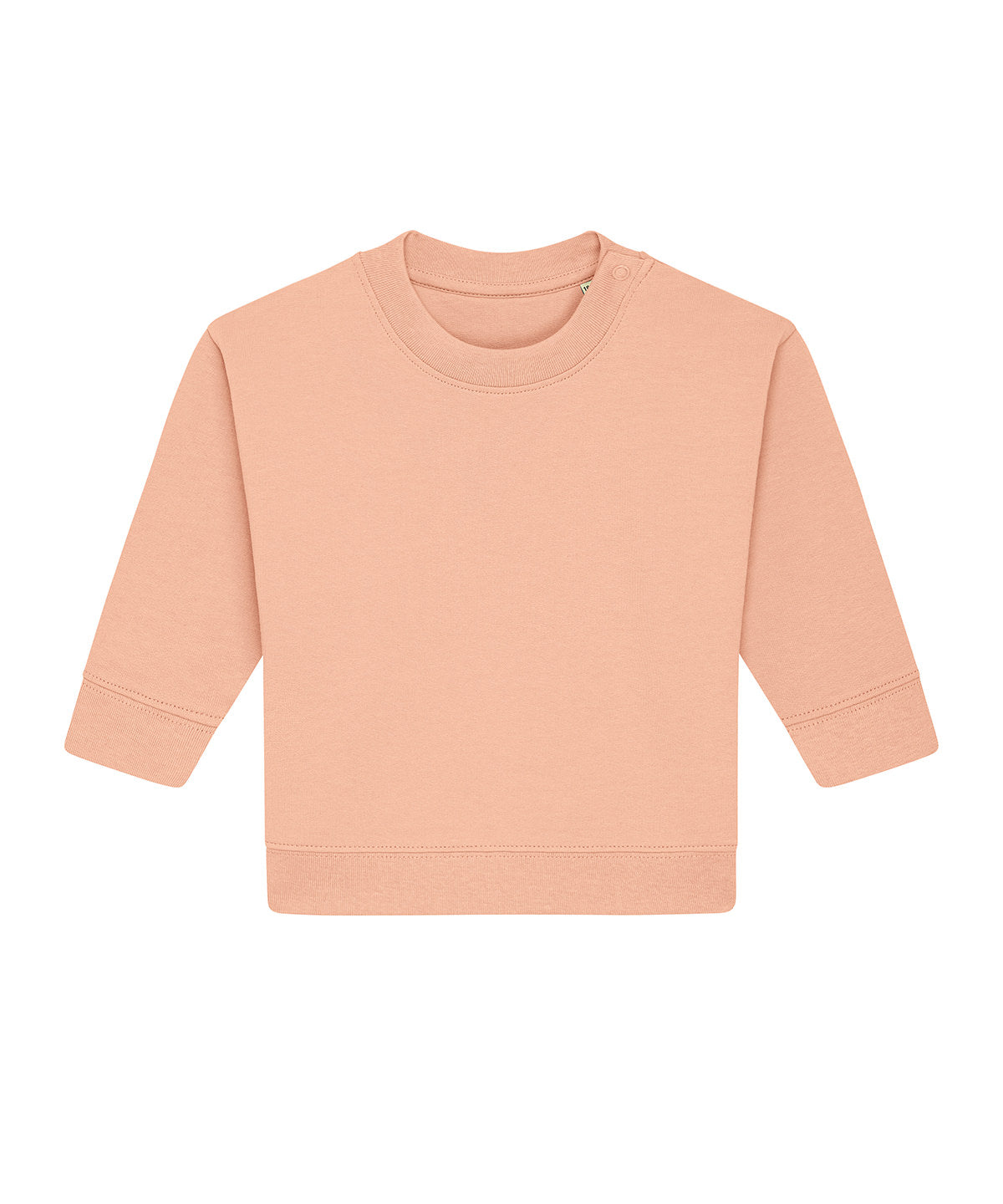 Stanley/Stella Baby Changer terry crew neck sweatshirt in Fraiche Peche, front view
