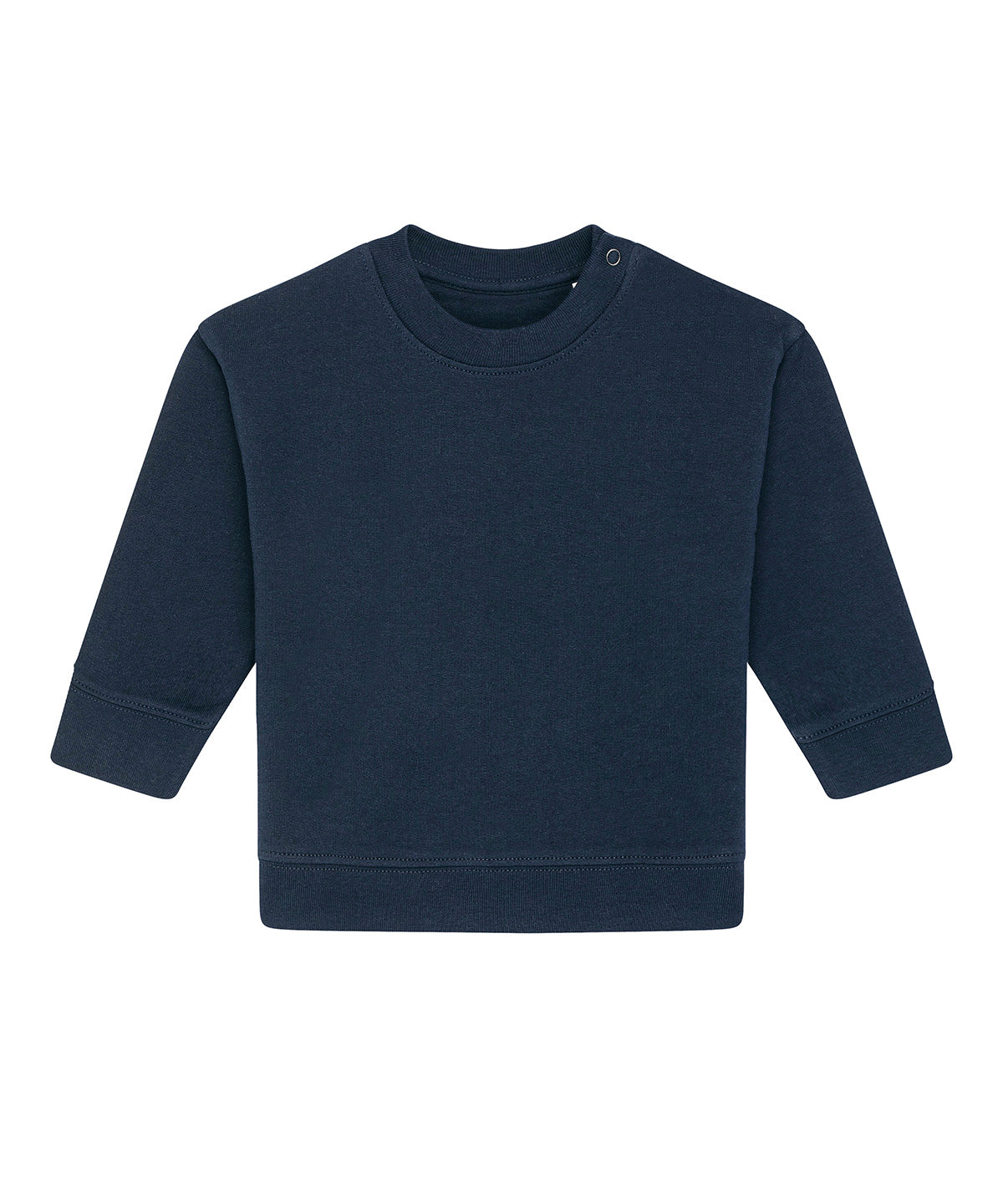 Stanley/Stella Baby Changer terry crew neck sweatshirt in French Navy, front view