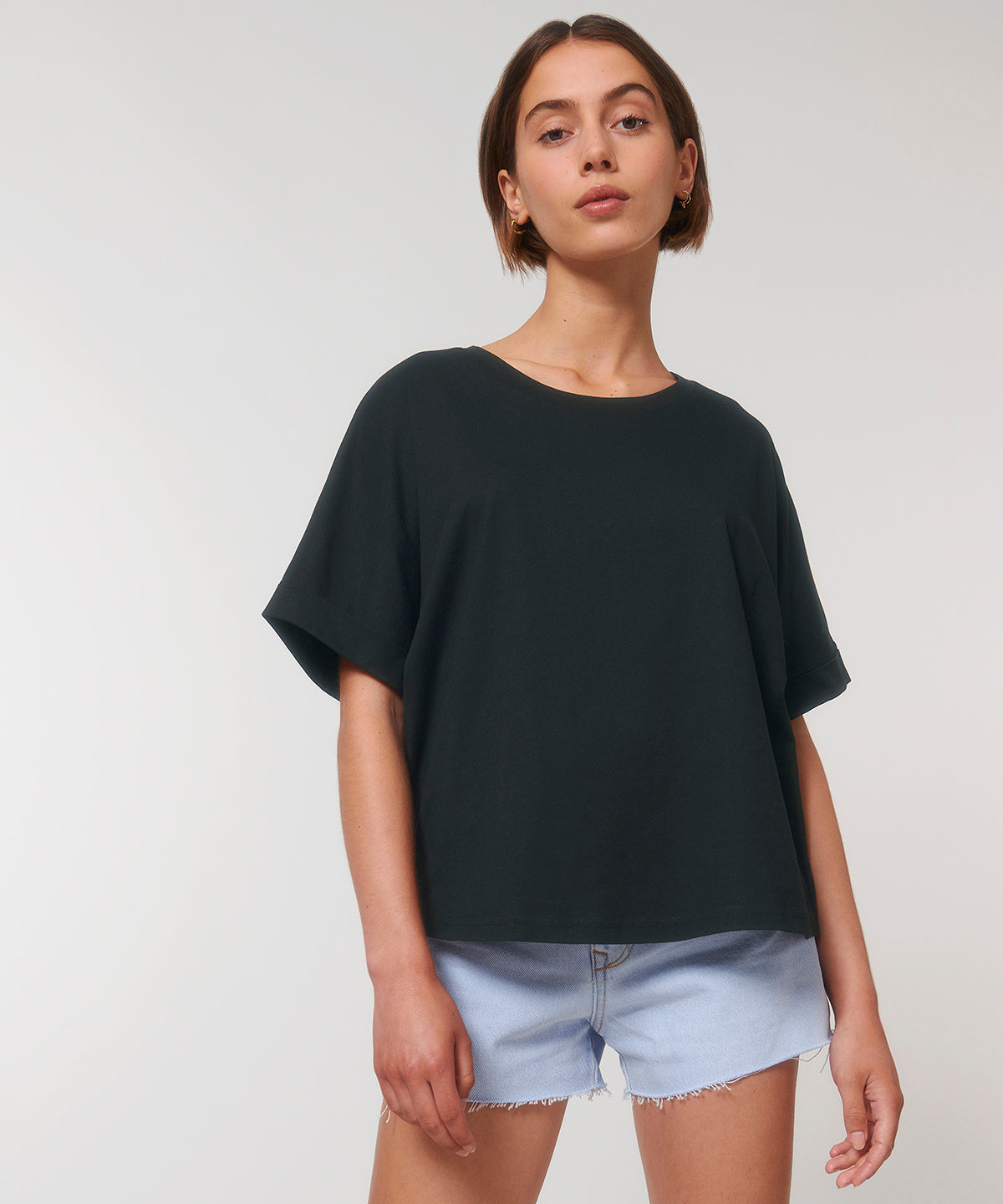 Stanley/Stella Stella Collider oversized women’s t-shirt, lifestyle photo