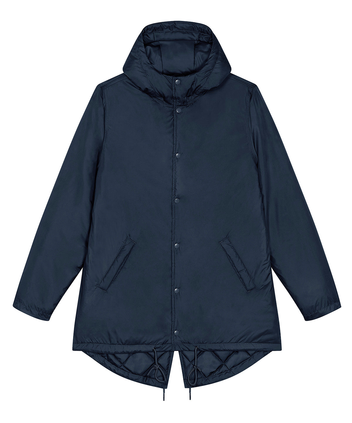 Stanley/Stella Unisex padded parka jacket in French Navy, front view