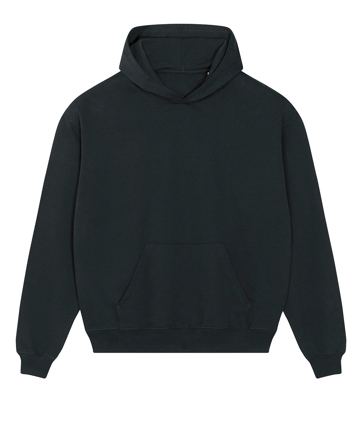Stanley/Stella Unisex Cooper dry hoodie sweatshirt in Black, front view
