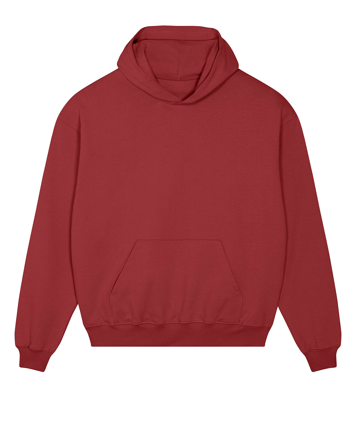 Stanley/Stella Unisex Cooper dry hoodie sweatshirt in Red Earth, front view