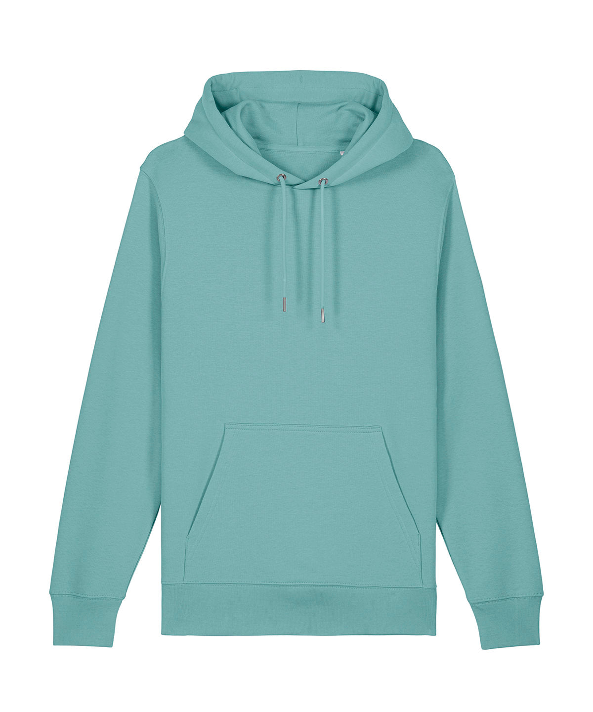 Stanley/Stella Unisex Archer hoodie sweatshirt in Teal Monstera, front view
