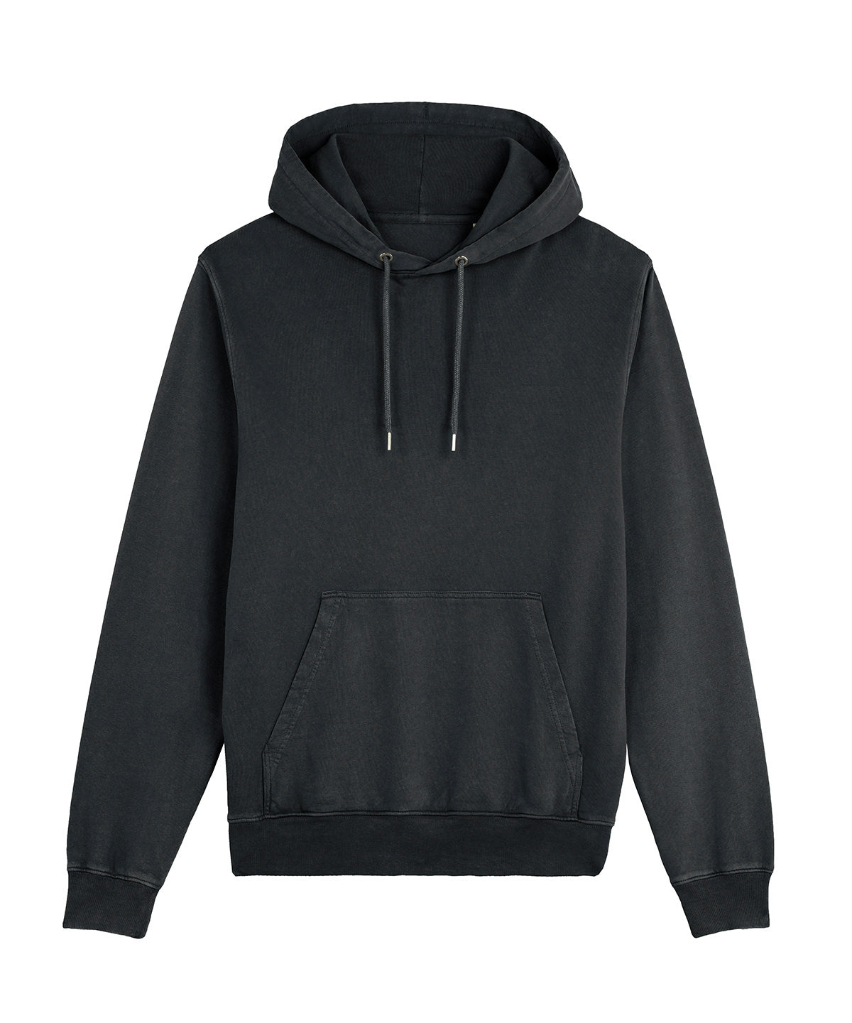 Stanley/Stella Unisex Archer vintage hoodie sweatshirt in Garment Dyed Black Rock, front view