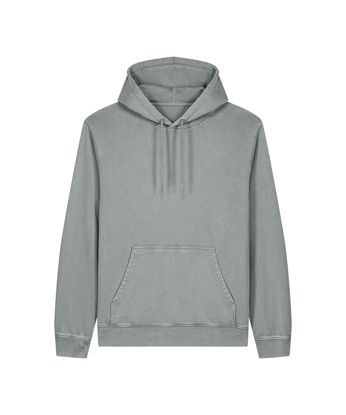 Stanley/Stella Unisex Archer vintage hoodie sweatshirt in Garment Dyed Misty Grey, front view