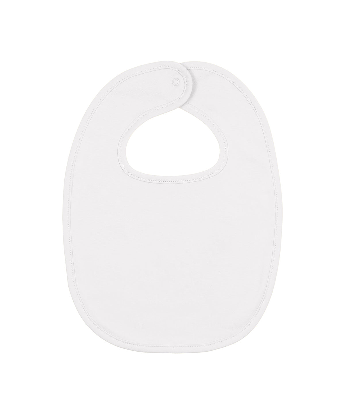 Stanley/Stella Baby bib in White, front view