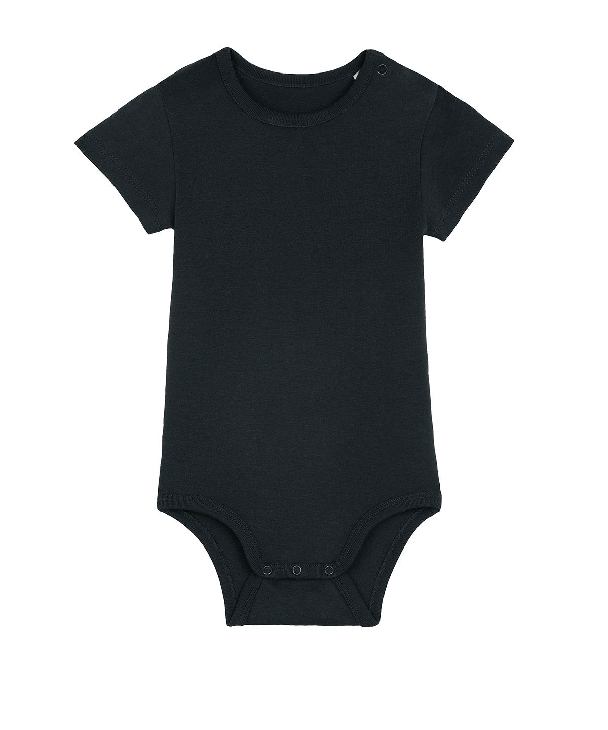 Stanley/Stella Baby bodysuit in Black, front view
