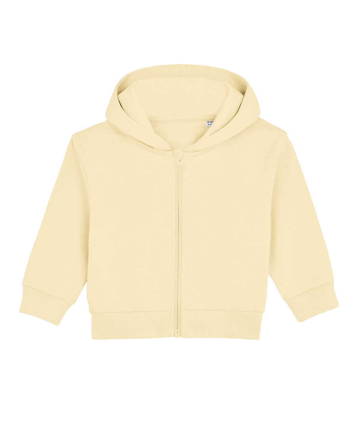 Stanley/Stella Baby Connector hoodie zip-through sweatshirt in Butter, front view
